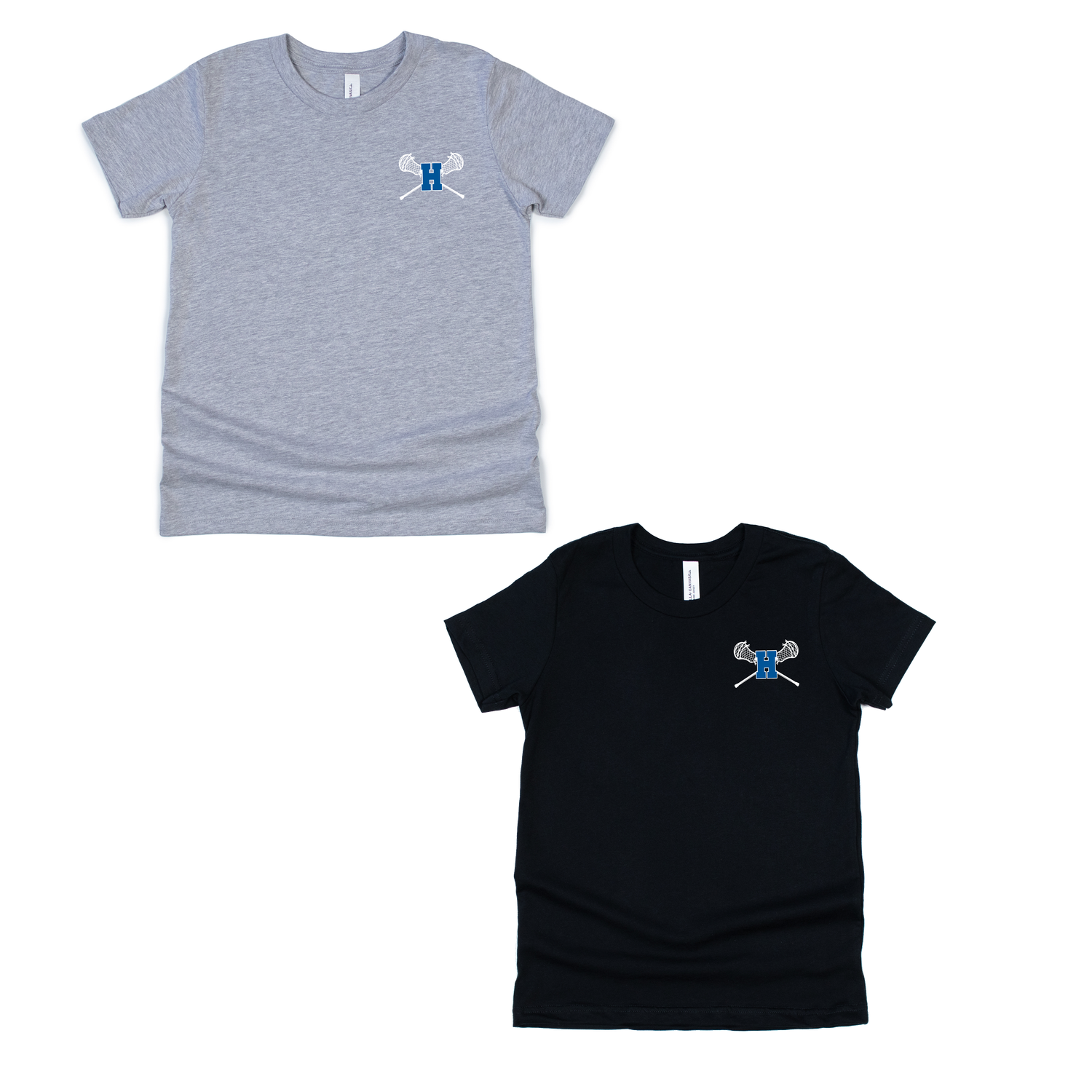 HHS Boys LACROSSE Bella+Canvas  T shirt- chest Logo