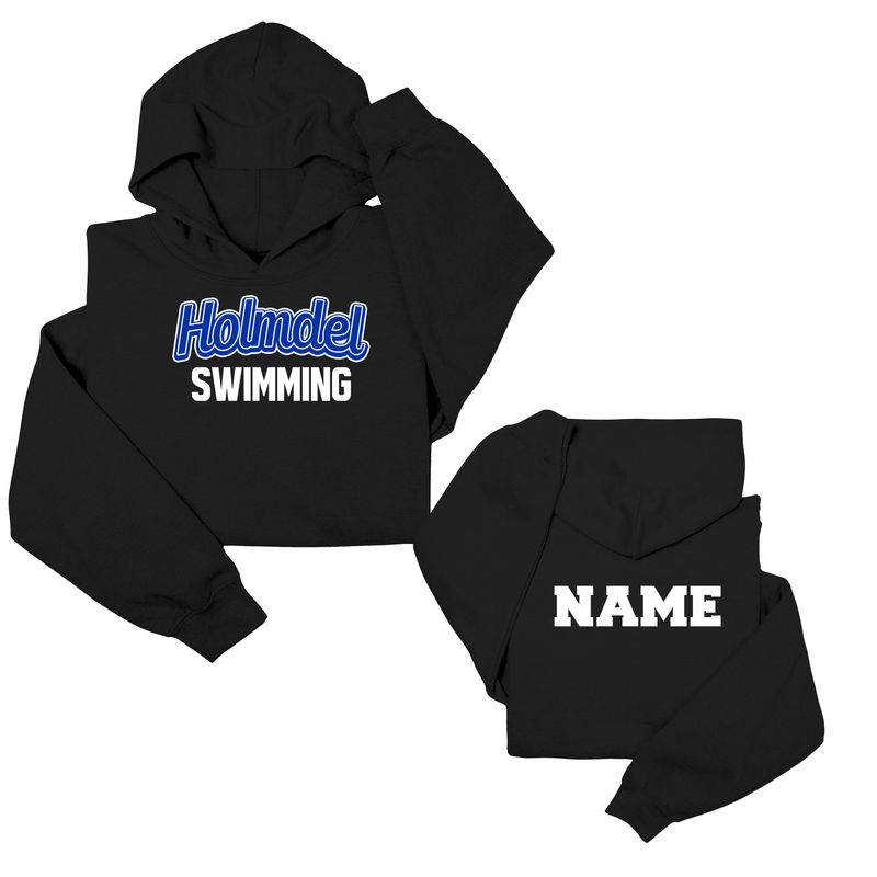 Holmdel SWIMMING Black Hoodie
