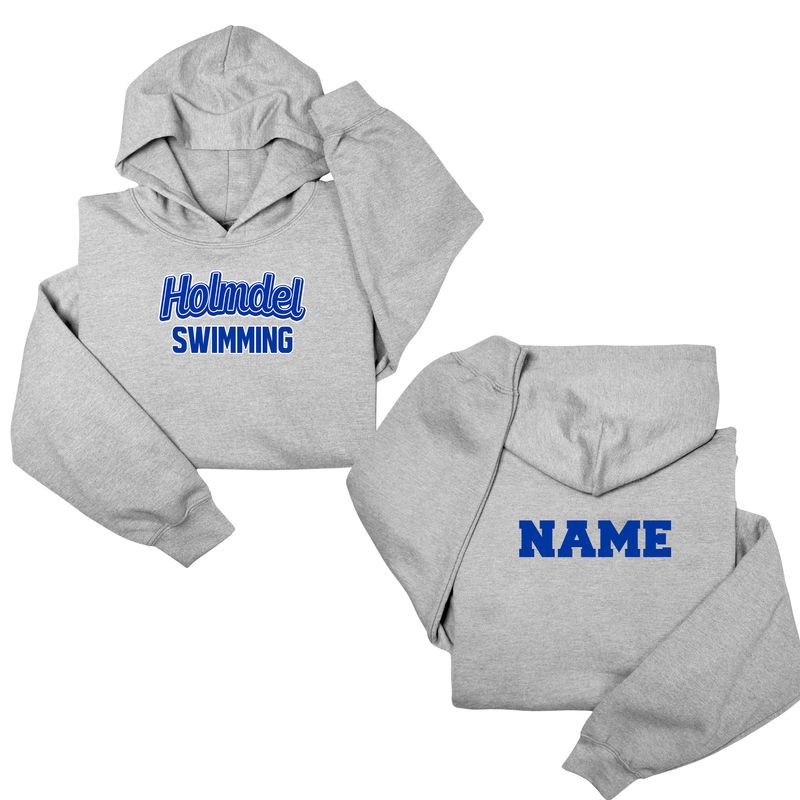 Holmdel SWIMMING Gray Hoodie