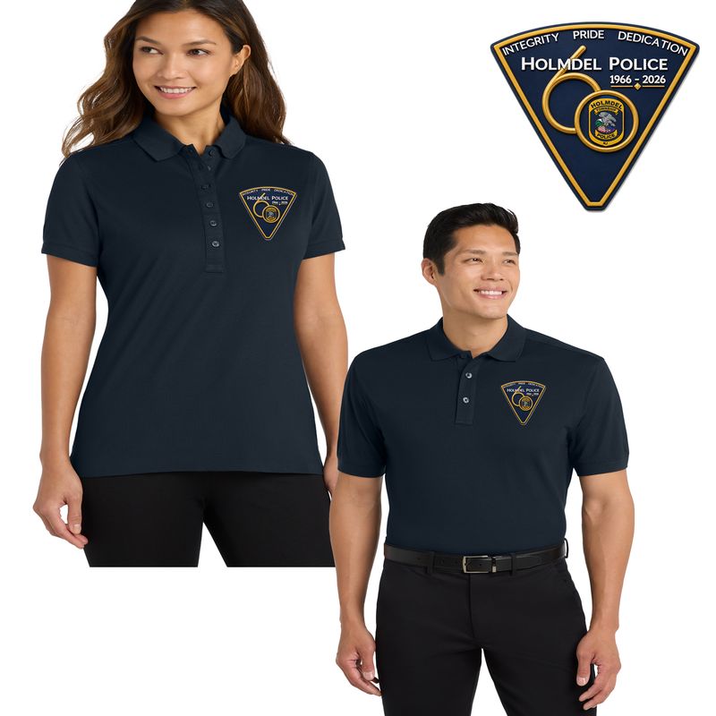 Holmdel Police 60th Anniversary Navy Polo- Men's and Woman's