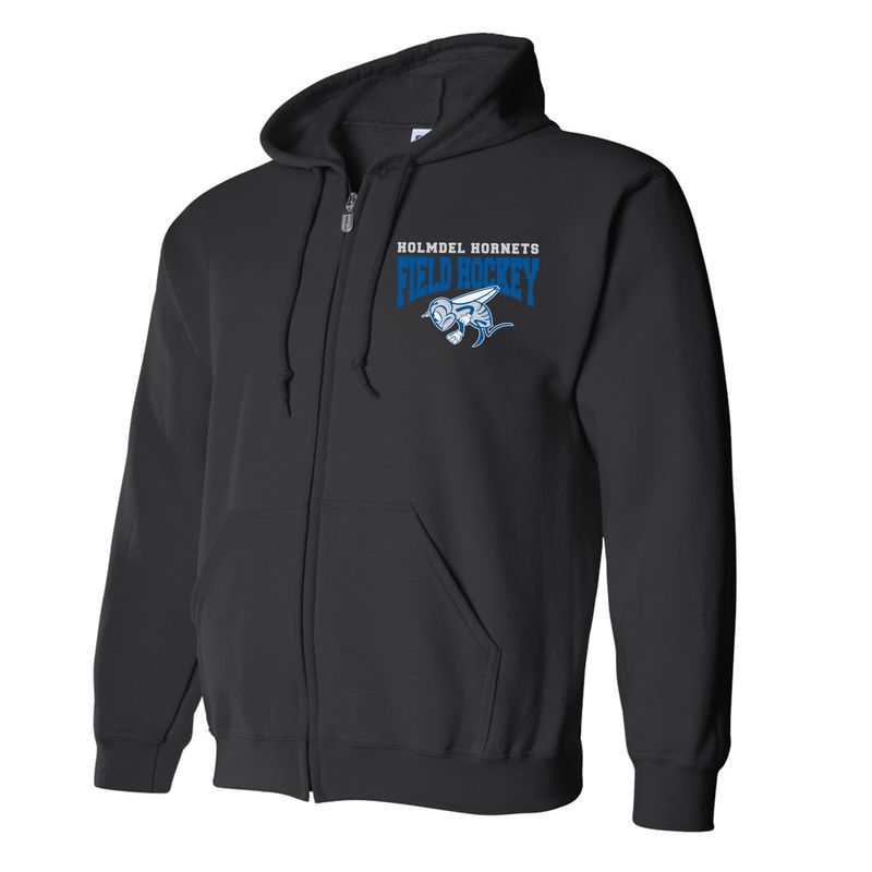 Black Hornets Field Hockey Zip UP  Hoodie