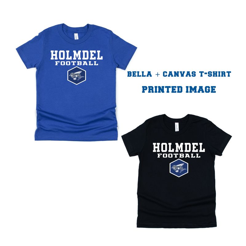 HHS FOOTBALL -BELLA CANVAS COTTON T-SHIRT- PRINTED IMAGED