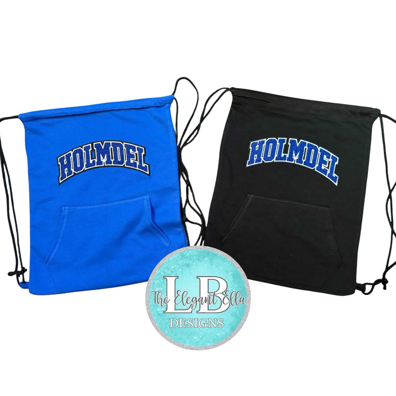 HOLMDEL Chenille Patch Drawstring Backpack