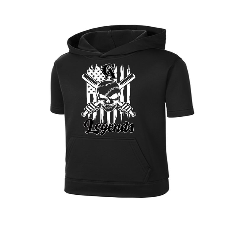 Cage Academy Legends SKULL Short Sleeve Hoodie