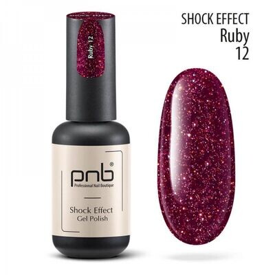 PNB - UV/LED Gel Polish SHOCK EFFECT 12 Ruby 8 ml