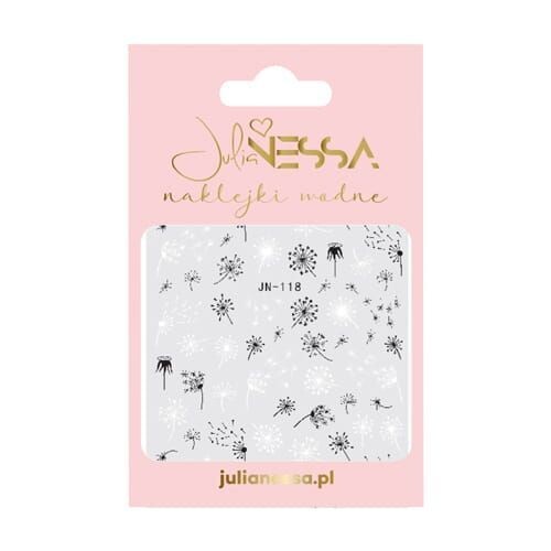 Julia Nessa - Water stickers - B&W dandelions (118)