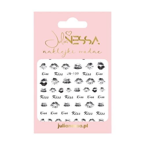 Julia Nessa - Waterstickers - lippen B&W (109)