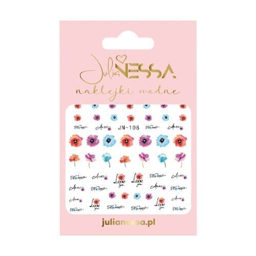 Julia Nessa - Water stickers - poppies (108)