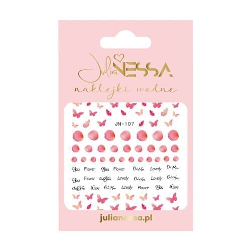 Julia Nessa - Waterstickers - bloemen en vlinders (107)