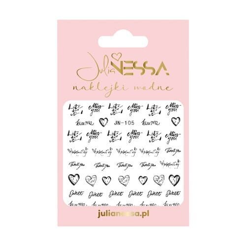 Julia Nessa - Water stickers - valentine's day B&W (105)