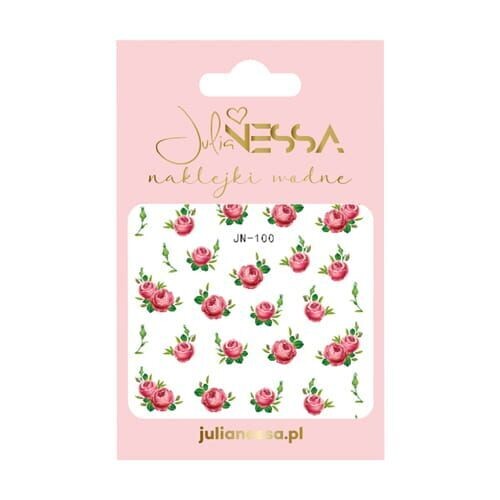 Julia Nessa - Waterstickers - rode rozen (100)