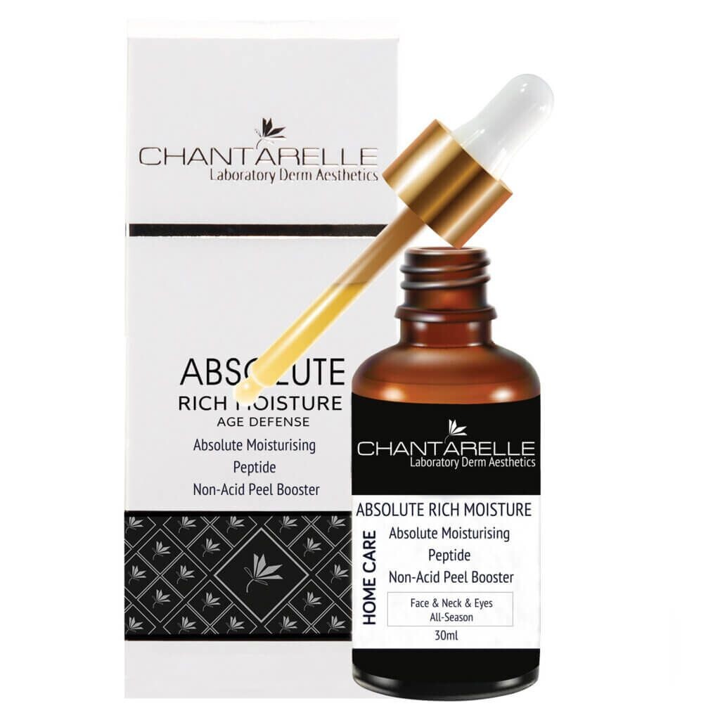 Chantarelle - ABSOLUTE RICH MOISTURE Peeling serum met peptiden voor de huid van het gezicht en onder de ogen - absolute hydratatie 30ml (CD120230)