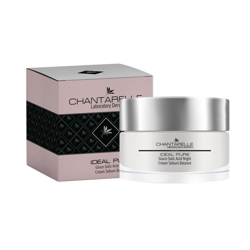 Chantarelle - IDEAL PURE - GLUCO-SALIC antibacteriële nachtcrème met salicylzuur en gluconolacton 50ml (CD1376)