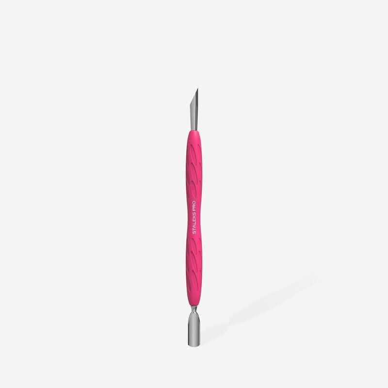 Staleks Manicureduwer met siliconen handvat “Gummy” UNIQ 10 TYPE 2 (smal afgeronde pusher + schuine pusher) PQ-10/2