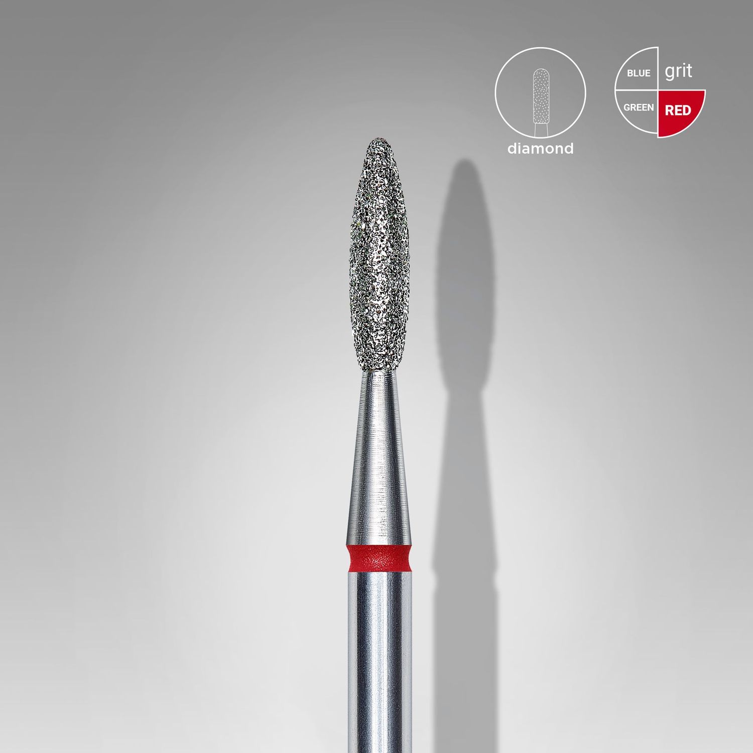 Staleks - Diamant Nail Drill Bit Flame EXPERT Kop Diameter 2,1 Mm / Werkgedeelte 8 Mm (FA10R021/8)