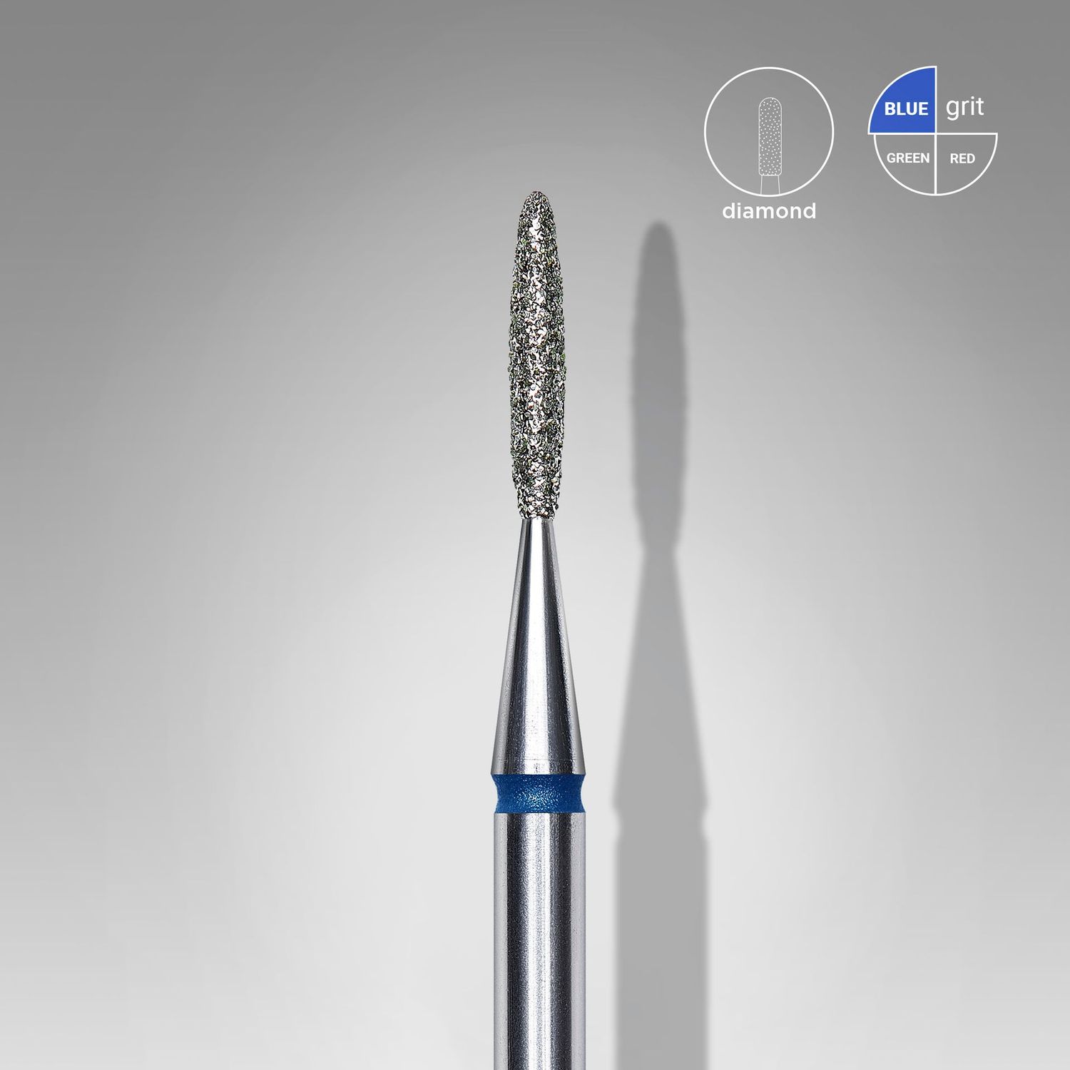 Staleks - Diamant Nail Drill Bit Flame EXPERT Kop Diameter 1,4 Mm / Werkgedeelte 8 Mm (FA10B014/8)