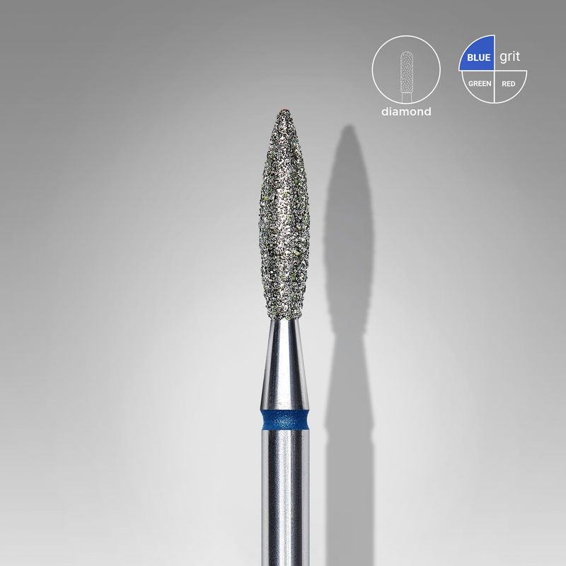 Staleks - Diamant Nail Drill Bit Flame blauw EXPERT Kop Diameter 2,3 Mm / Werkgedeelte 10 Mm (FA10B023/10)