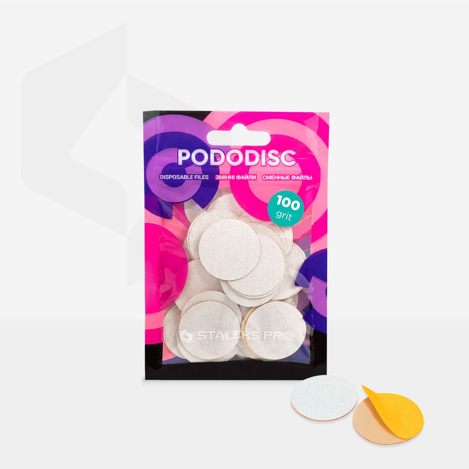 Staleks - Witte Navulpads Voor Pedicureschijf PODODISC STALEKS PRO L, korrel 100 (50 St)
