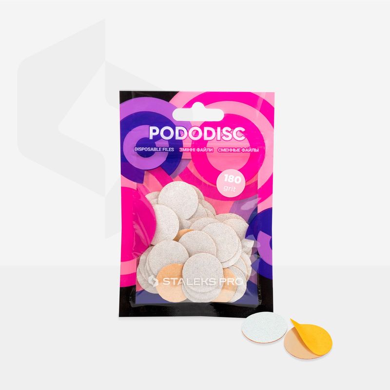 Staleks - Witte Navulpads Voor Pedicureschijf PODODISC STALEKS PRO M, korrel 180 (50 St)
