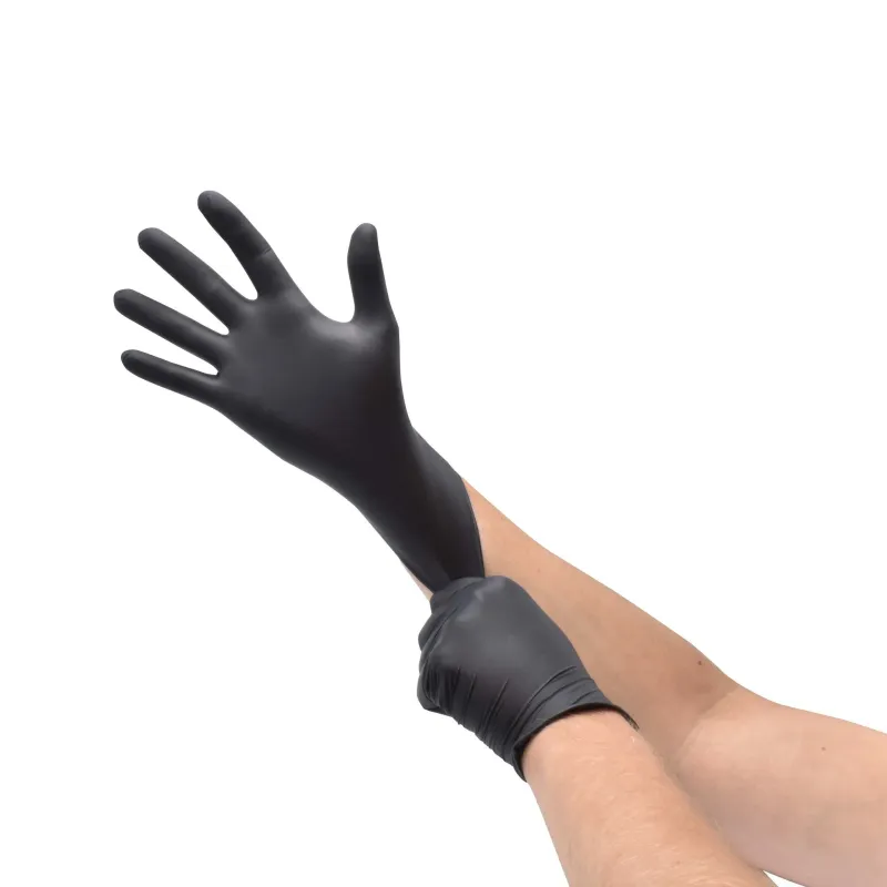 Soft Nitril wegwerphandschoenen – zwart – maat M - 100 stuks