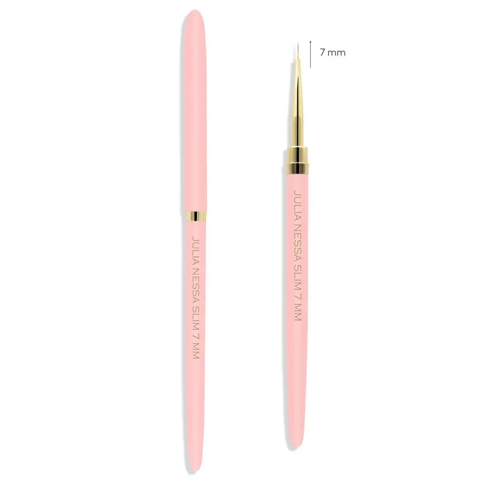 Julia Nessa - Slim Line Penseel van Julia Nessa 7mm - roze