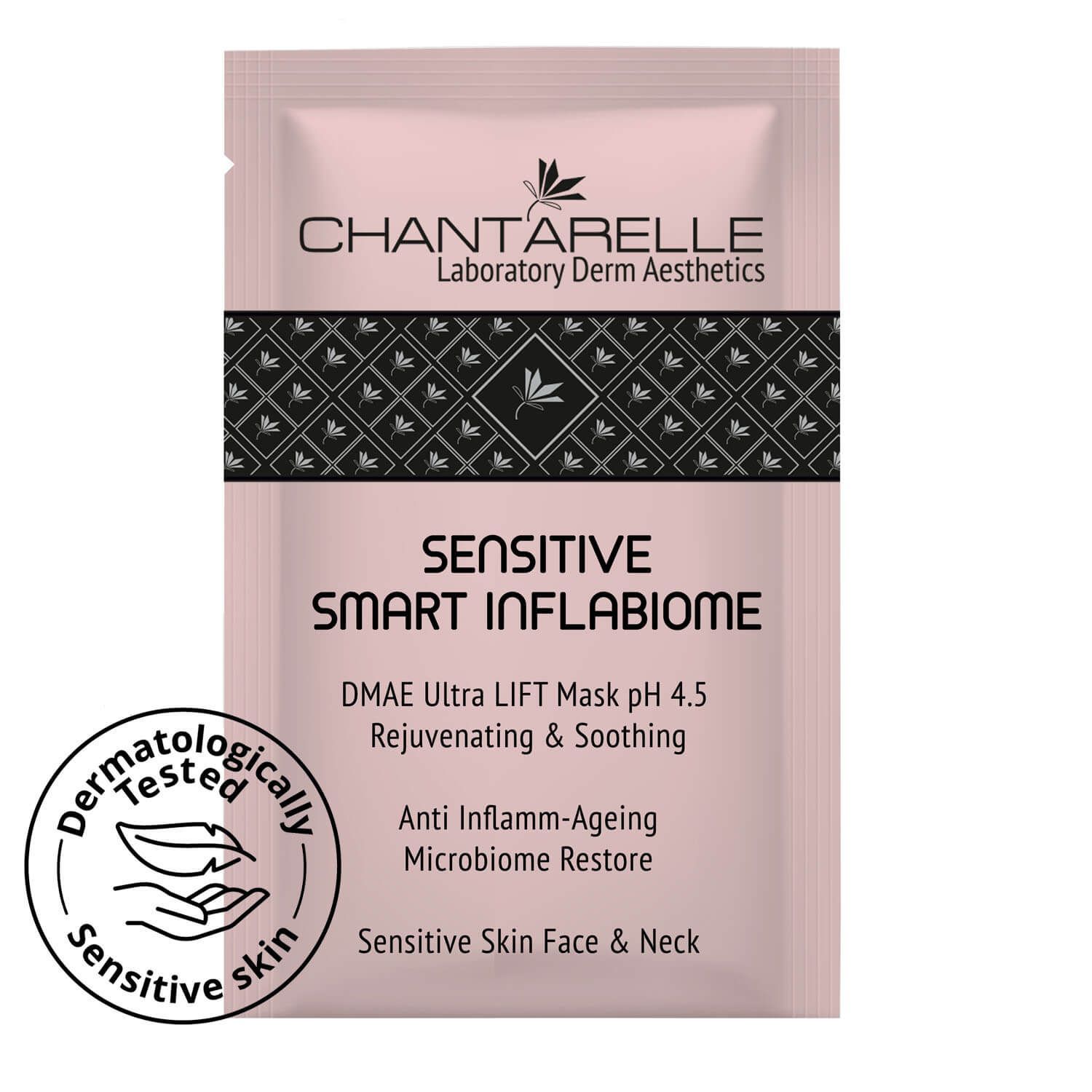 CHANTARELLE - Sensitive Smart Inflabiome - Liftend masker voor de gevoelige huid, verjongend en verzachtend met DMAE pH 4,5, CD0864