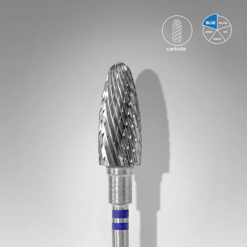 STALEKS Carbide nagelboor voor linkshandigen maisblauw EXPERT kopdiameter 6 mm / werkstuk 14 mm FT91B060/14
