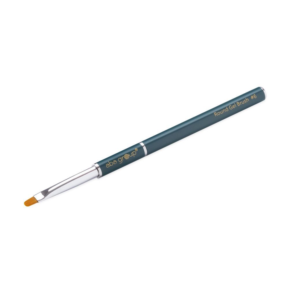 Aba Group - Groene Ronde Gel Penseel nr. 6 - Round Gel Brush #6
