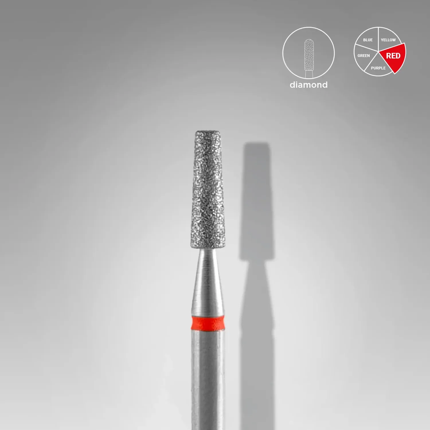STALEKS - Diamanten Frees Bit Frustum Rood EXPERT Kopdiameter 2,5 mm / Werkdeel 8 mm, FA70R025/8