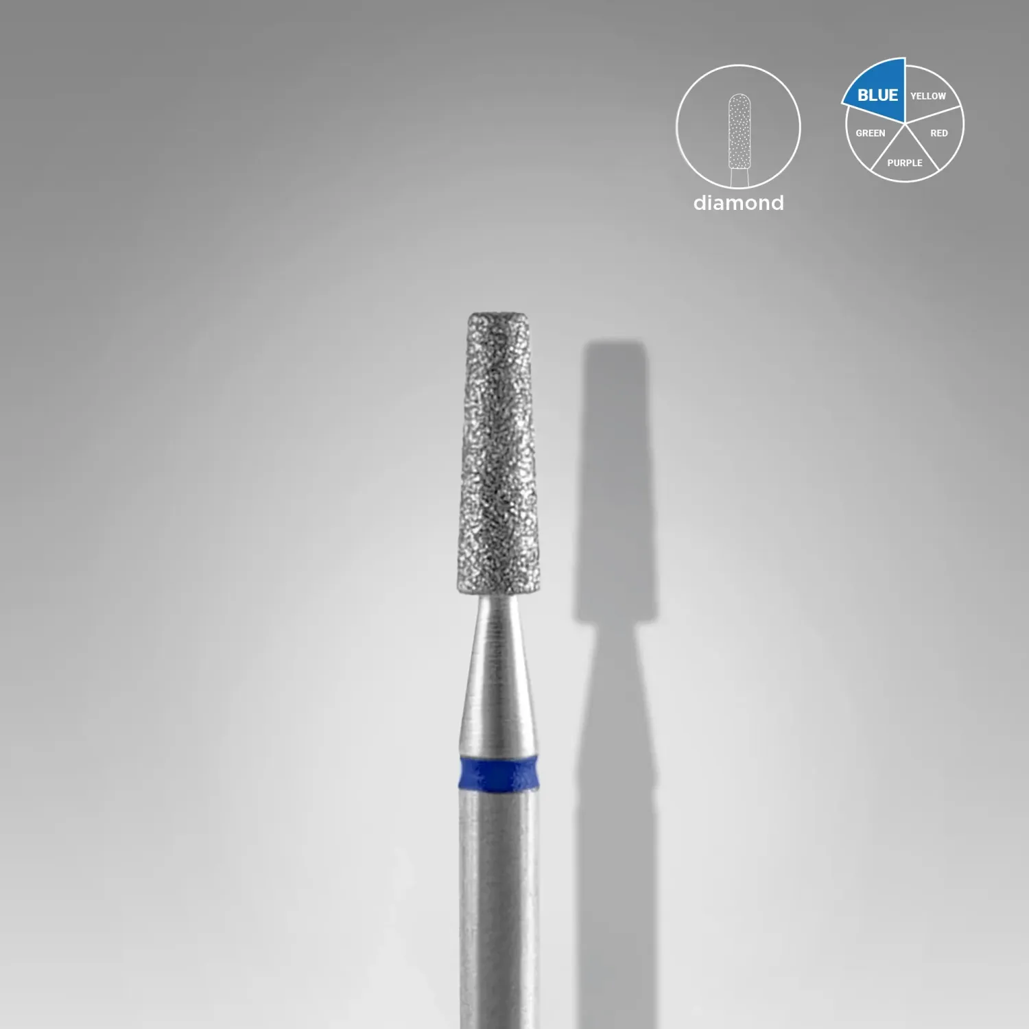 STALEKS - Diamanten Frees Bit Frustum Blauw EXPERT Kopdiameter 2,5 mm / Werkdeel 8 mm, FA70B025/8
