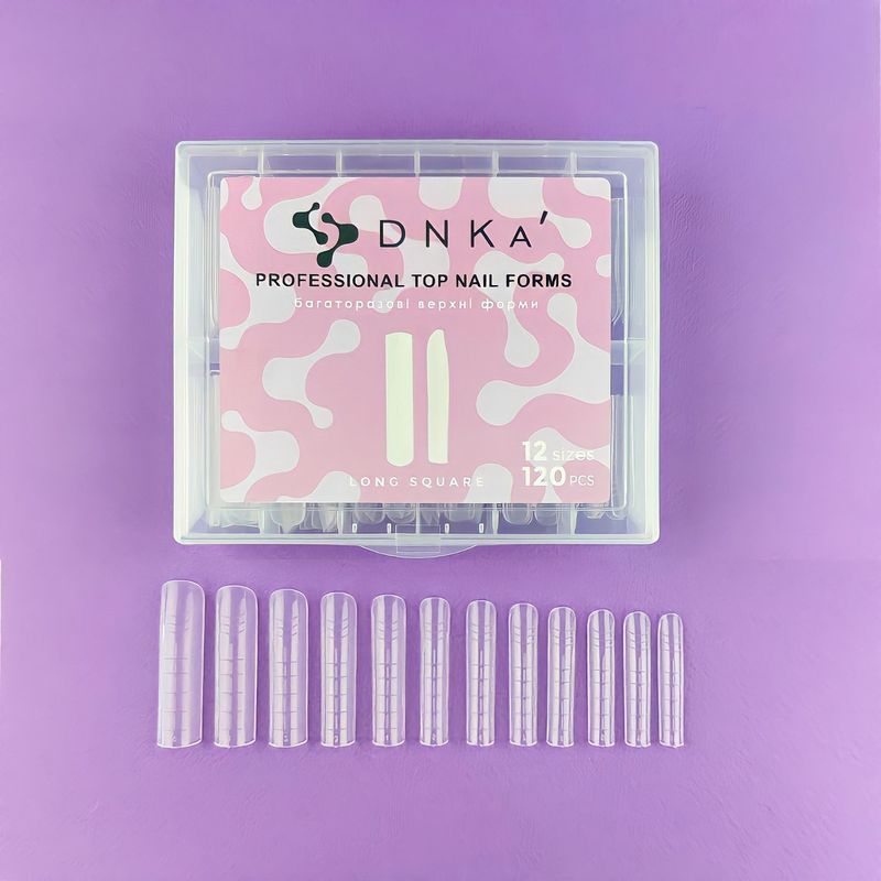 DNKa' Górne Formy do Paznokci Long Square, 120 sztuk