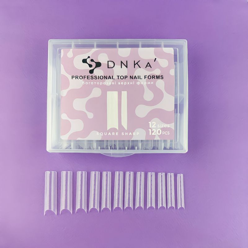 DNKa' Górne Formy do Paznokci Square Sharp, 120 sztuk