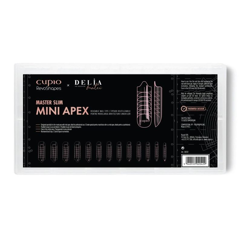 Cupio Tipsuri reutilizabile – Master Slim Mini Apex 260 bucăți