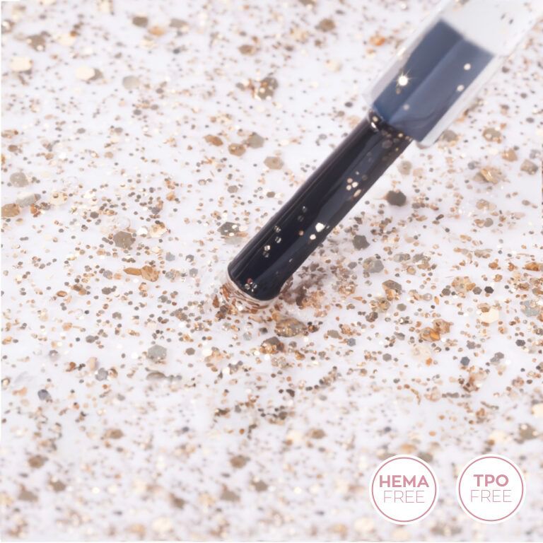 Aba Group TOP NO WIPE Sparkle Gold - 7 ml Aba Group TOP NO WIPE Sparkle Gold - 7 ml