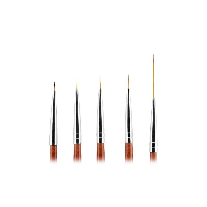 Cupio Set van 5 penseelborstels voor nail art schilderen