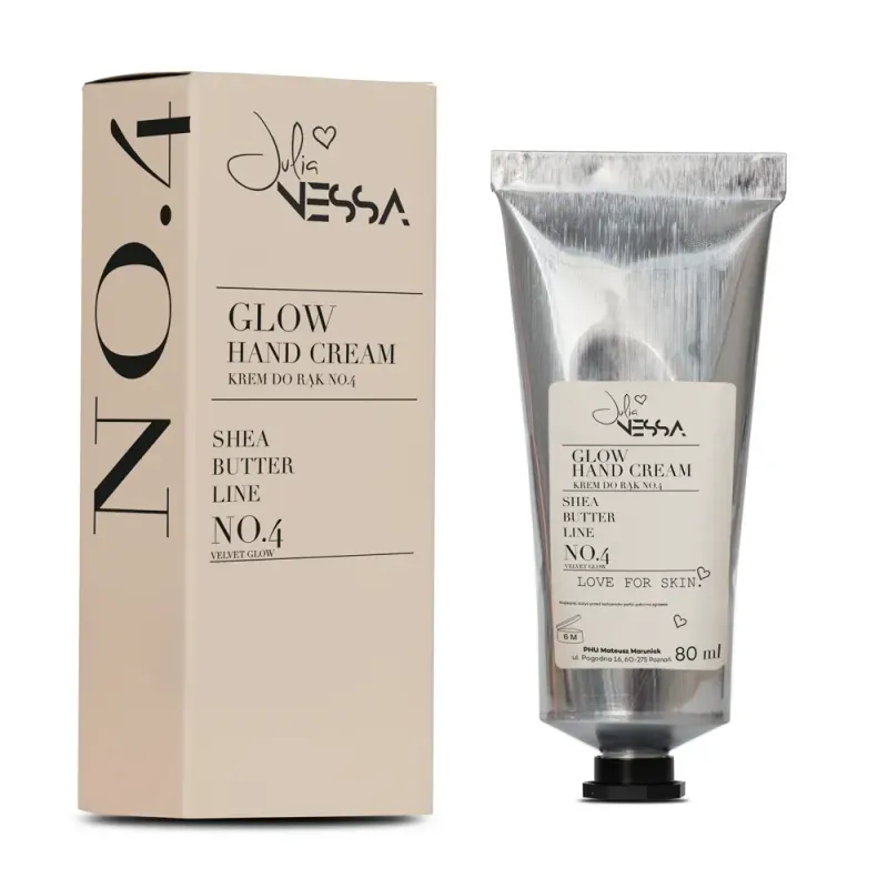 Julia Nessa – Rozświetlający Perfumowany Krem do rąk No.4 80 ml 20% shea