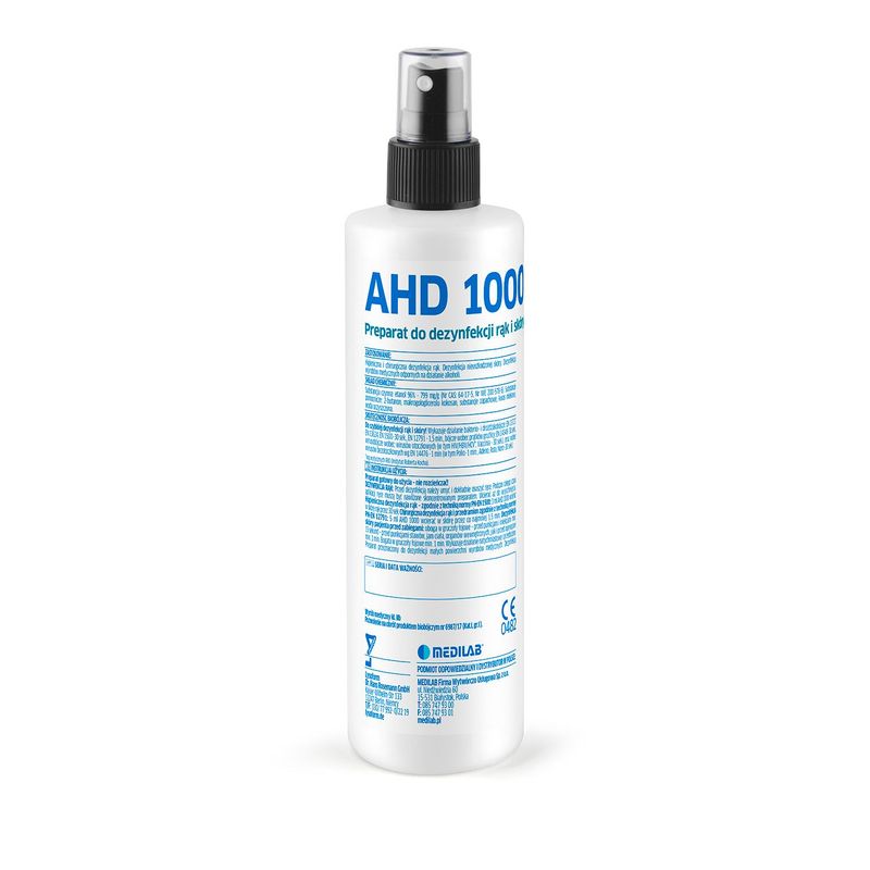 MEDILAB AHD 1000 inhoud 250 ml – Alcoholspray voor hand- en huidsdesinfectie