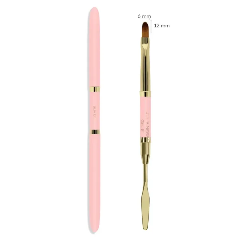 Julia Nessa Acrylic-Gel penseel 6 mm – roze