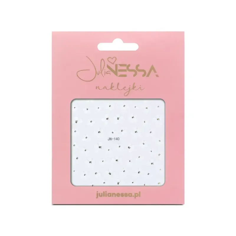Julia Nessa - Nagelstickers – witte bloemetjes JN-140