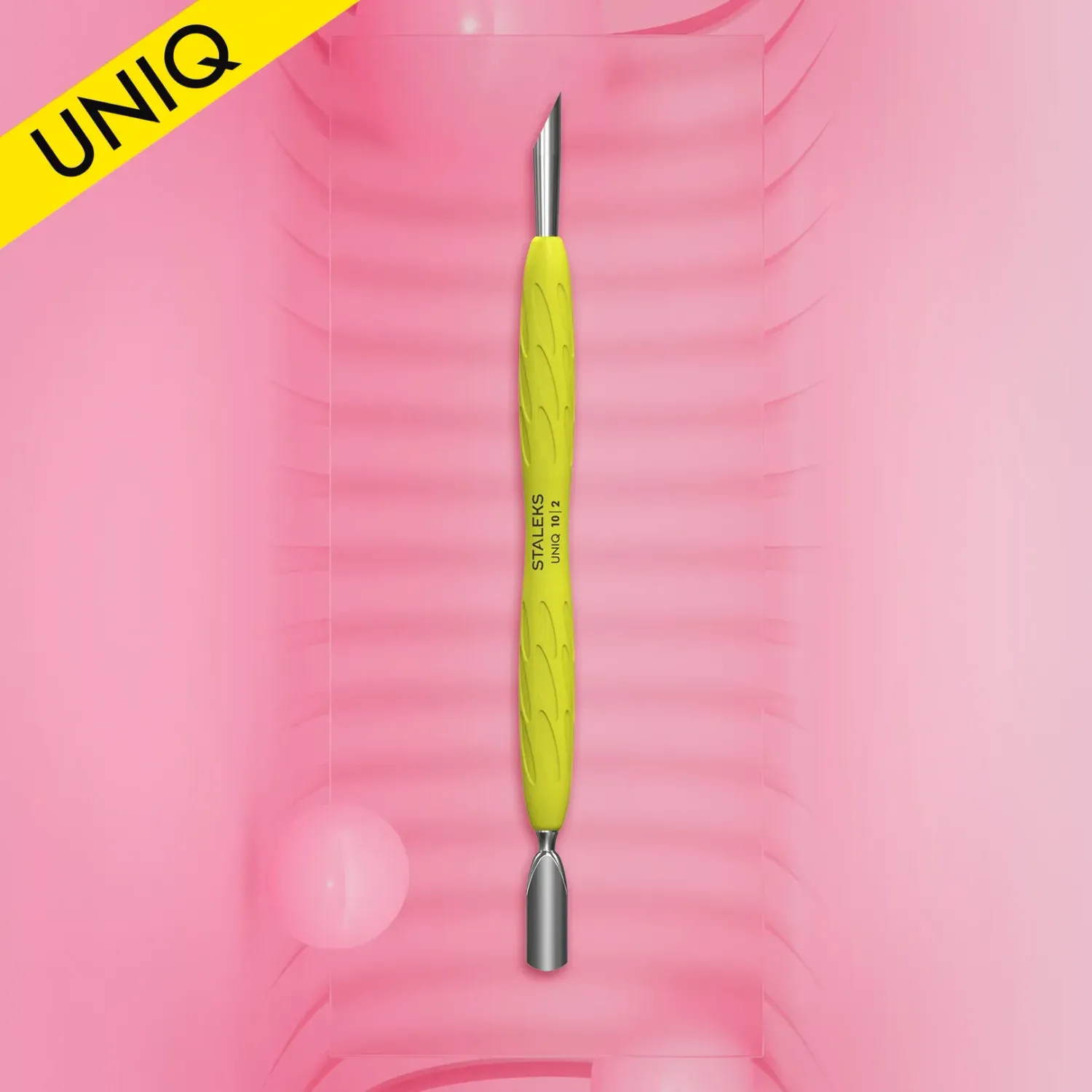 STALEKS UNIQ 10 TYPE 2 Gummy afgeronde smalle en schuine nagelriemduwer, PQ-10/2y STALEKS UNIQ 10 TYPE 2 Gummy afgeronde smalle en schuine nagelriemduwer, PQ-10/2y