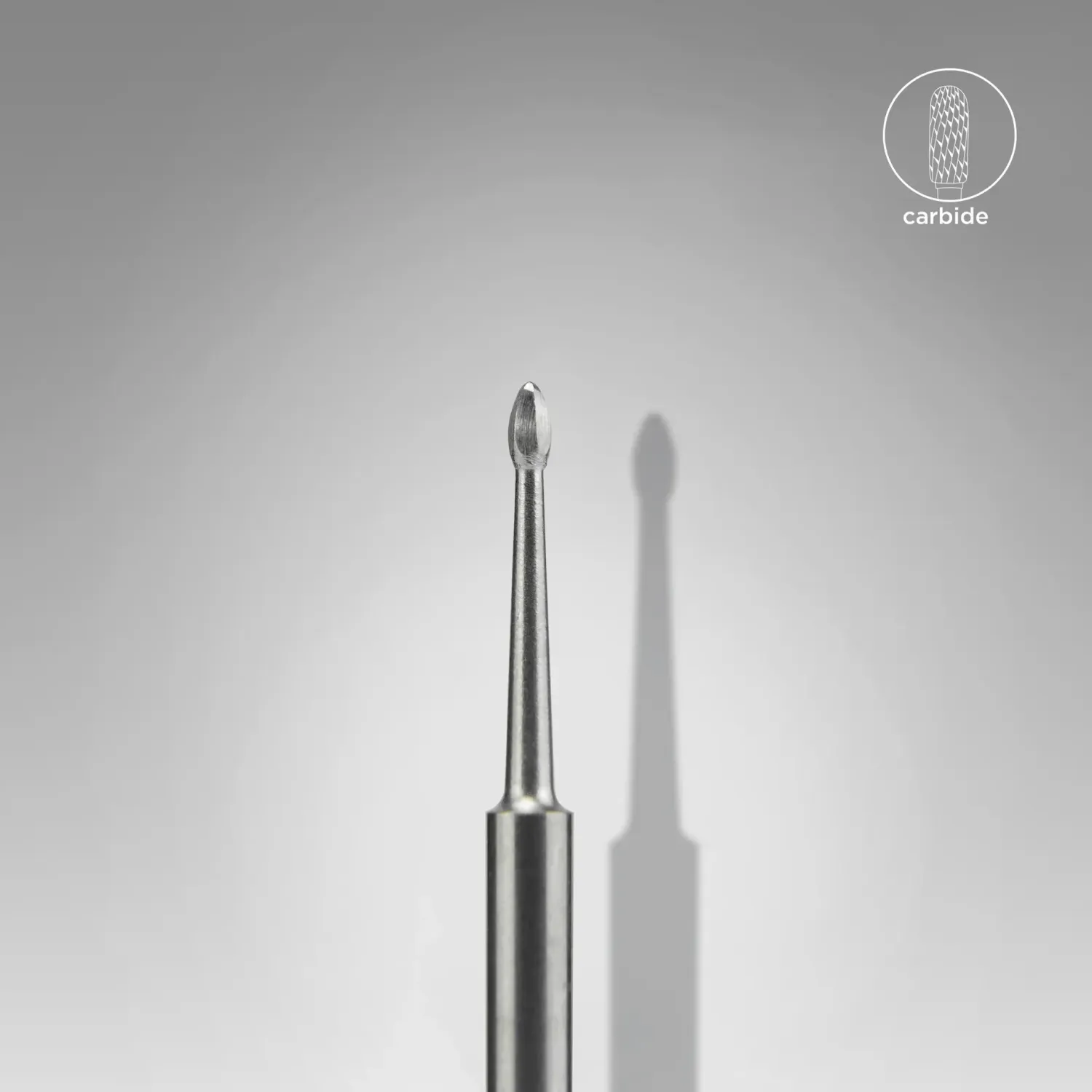 STALEKS EXPERT hardmetalen nagelfreesbit Nail Cleaner Mini, kopdiameter 1,2 mm, werkdeel 2,5 mm, FT12/012/2.5