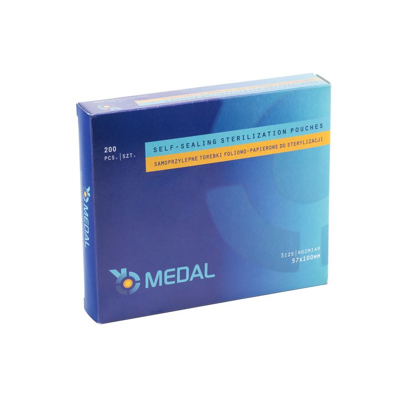 MEDAL Sterilisatiezakjes 57 × 100 mm (200 stuks) MEDAL Sterilisatiezakjes 57 × 100 mm (200 stuks)