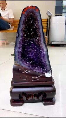 Natural amethyst cave