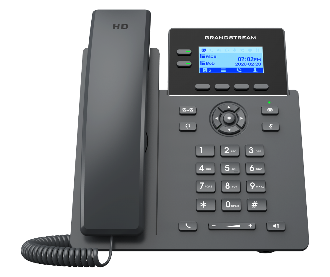 Grandstream GRP2602 (без PoE) - IP телефон. 4 SIP аккаунта, 2 линии, есть подсветка экрана