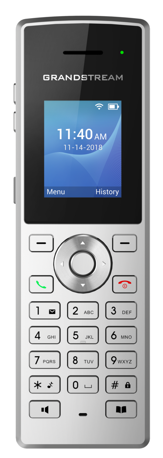Grandstream WP810 - WiFi телефон. 2 SIP аккаунта, 2 линии, 1.8" экран, время разговора до 6 часов, клавиша Push-To-Talk