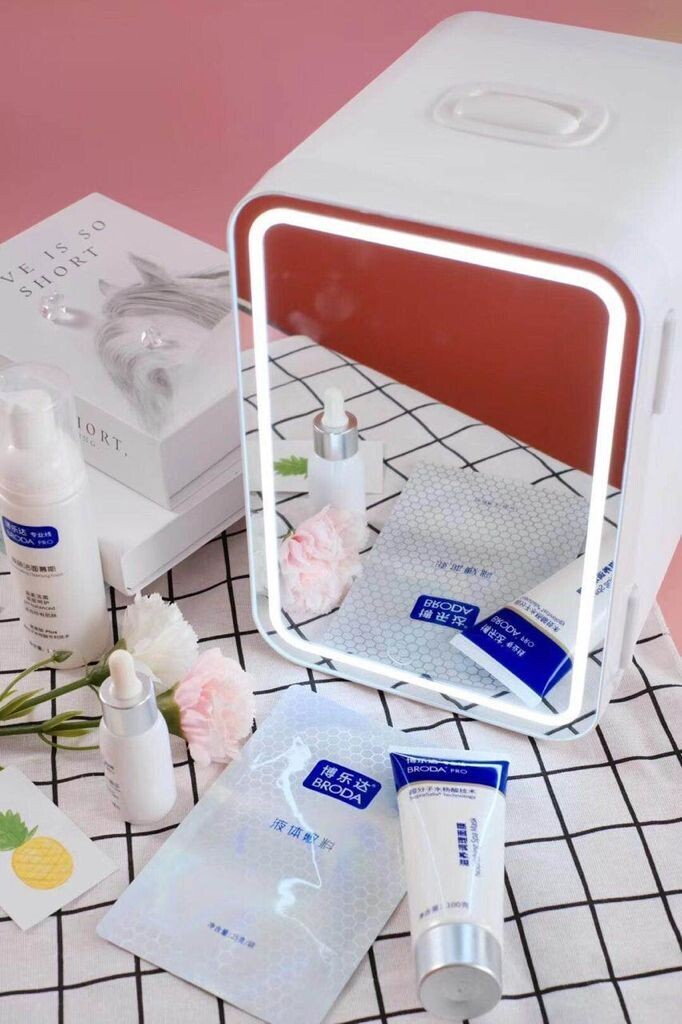 Mirror Door Mini Fridge