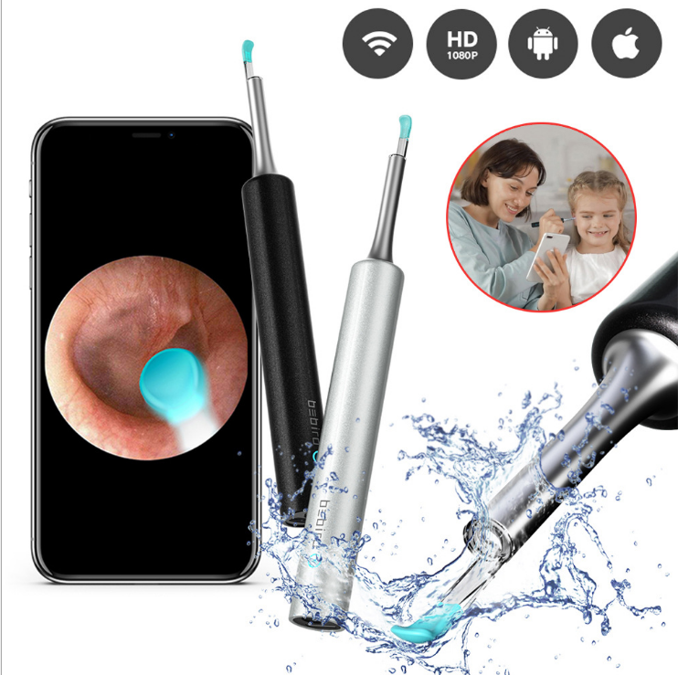 Smart otoscope ear cleaner