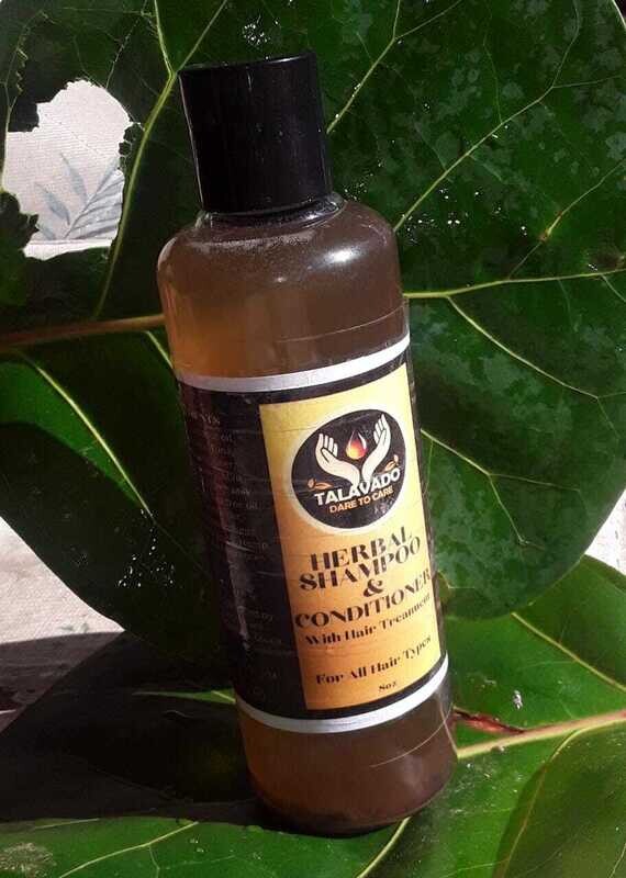 Herbal Shampoo and Conditioner with Hair Treatment.