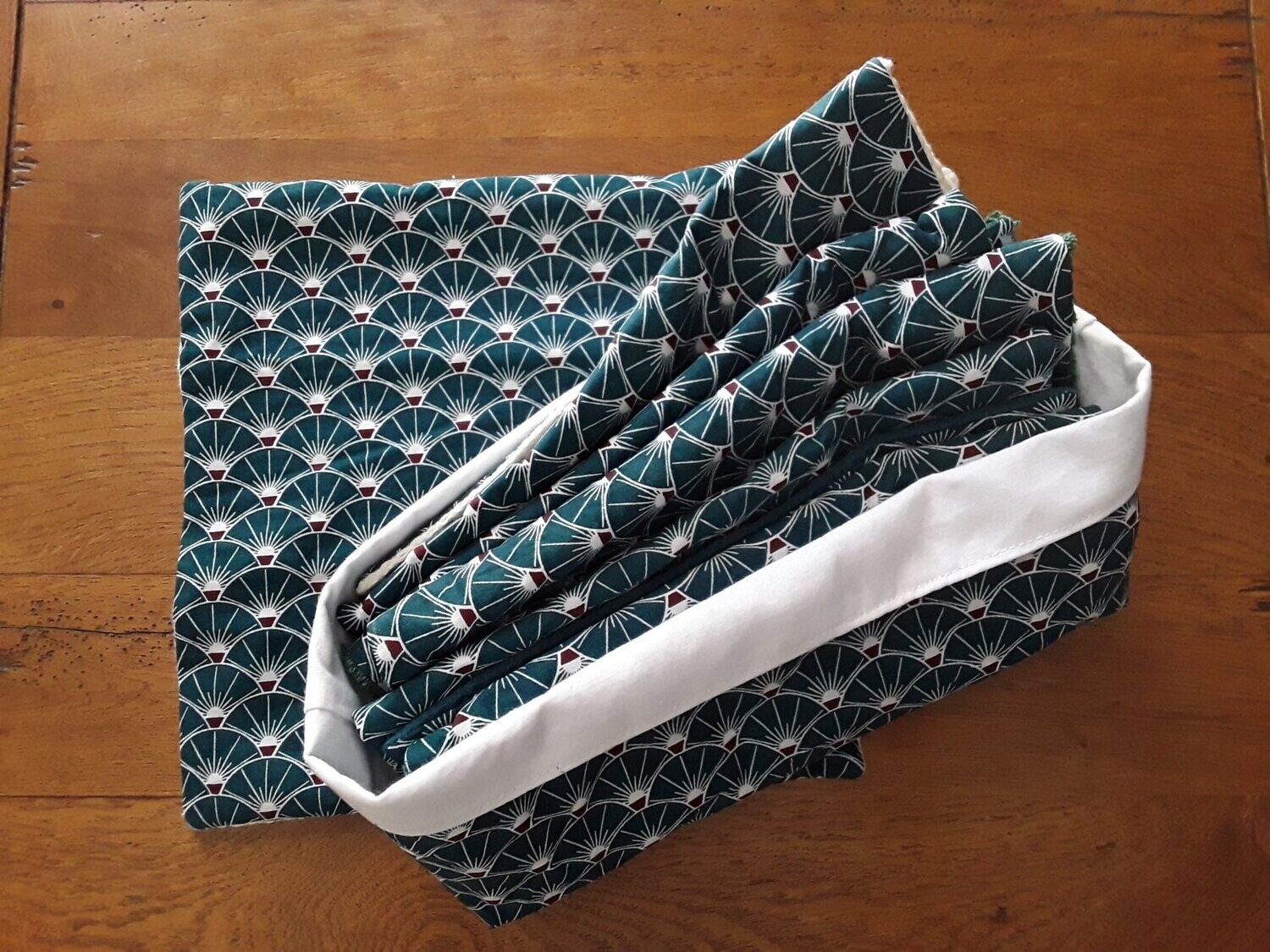 6 Essuie-tout tissu avec pochette - N°01