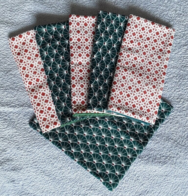6 Essuie-tout tissu avec pochette - N°04